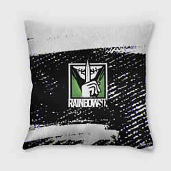 Подушка квадратная Rainbow six краски штрихи, цвет: 3D-принт