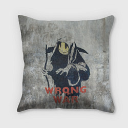Подушка квадратная Banksy - wrong war