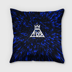 Подушка квадратная Fall Out Boy blue energy, цвет: 3D-принт