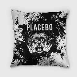 Подушка квадратная Placebo рок пес, цвет: 3D-принт