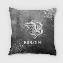 Подушка квадратная Burzum - grey gradient, цвет: 3D-принт