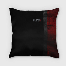 Подушка квадратная Shepard N7 - темный, цвет: 3D-принт