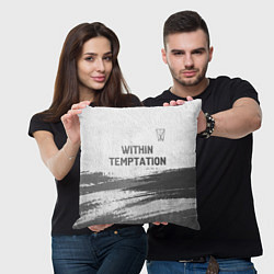 Подушка квадратная Within Temptation - white gradient посередине, цвет: 3D-принт — фото 2