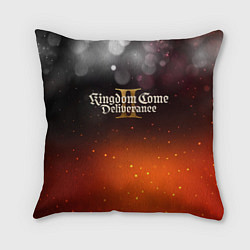 Подушка квадратная Kingdom Come Deliverance 2 logo, цвет: 3D-принт