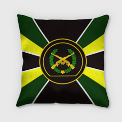 Подушка квадратная Мотострелковые войска: шеврон без текста, цвет: 3D-принт