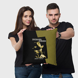 Подушка квадратная Indiana Jones and the Great Circle, цвет: 3D-принт — фото 2