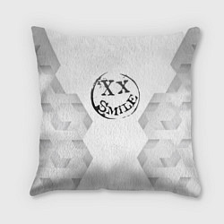 Подушка квадратная Avril Lavigne white poly, цвет: 3D-принт