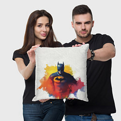 Подушка квадратная Бэтмен в краске, цвет: 3D-принт — фото 2