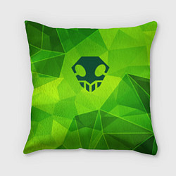 Подушка квадратная Bleach green poly, цвет: 3D-принт