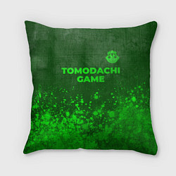 Подушка квадратная Tomodachi Game - green gradient посередине, цвет: 3D-принт