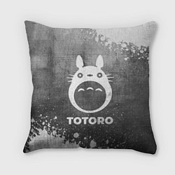 Подушка квадратная Totoro - grey gradient, цвет: 3D-принт