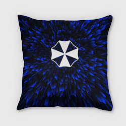 Подушка квадратная Resident Evil blue energy, цвет: 3D-принт