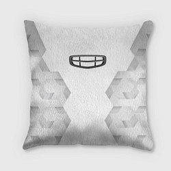 Подушка квадратная Geely white poly, цвет: 3D-принт