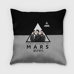Подушка квадратная 30 Seconds to Mars - poster, цвет: 3D-принт