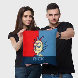 Подушка квадратная Rick pop art, цвет: 3D-принт — фото 2