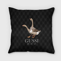 Подушка квадратная Гуси га-га-га, цвет: 3D-принт