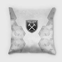 Подушка квадратная West Ham white poly, цвет: 3D-принт