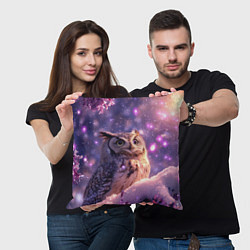 Подушка квадратная Большая мудрая сова, цвет: 3D-принт — фото 2