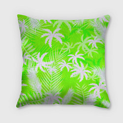 Подушка квадратная Кислотные тропики, цвет: 3D-принт