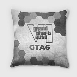 Подушка квадратная GTA6 - white gradient, цвет: 3D-принт