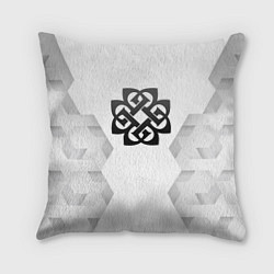 Подушка квадратная Breaking Benjamin white poly, цвет: 3D-принт
