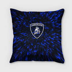 Подушка квадратная Lamborghini blue energy, цвет: 3D-принт