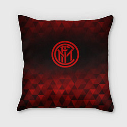 Подушка квадратная Inter red poly, цвет: 3D-принт