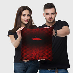 Подушка квадратная Papa Roach red poly, цвет: 3D-принт — фото 2