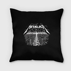 Подушка квадратная Metallica - lightnings in metropolis, цвет: 3D-принт