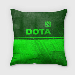 Подушка квадратная Dota - green gradient посередине, цвет: 3D-принт