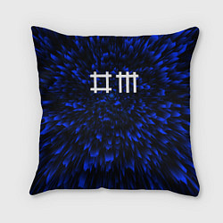 Подушка квадратная Depeche Mode blue energy, цвет: 3D-принт