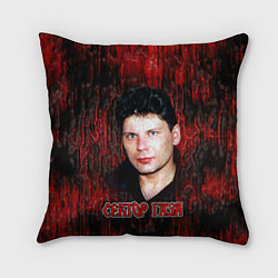 Подушка квадратная Сектор газа фото Юрий Хой, цвет: 3D-принт