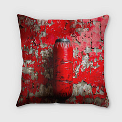 Подушка квадратная Красная боксерская груша, цвет: 3D-принт