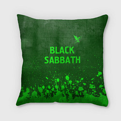 Подушка квадратная Black Sabbath - green gradient посередине, цвет: 3D-принт