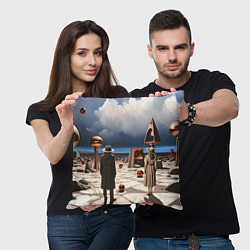 Подушка квадратная Сюрреализм с людьми, цвет: 3D-принт — фото 2