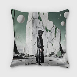 Подушка квадратная Человек в капюшоне, цвет: 3D-принт