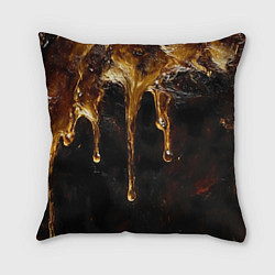 Подушка квадратная Стекающий мед - текстура, цвет: 3D-принт
