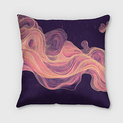 Подушка квадратная Бежевые волны текстура