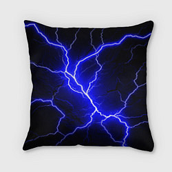 Подушка квадратная Color blue black, цвет: 3D-принт