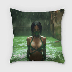 Подушка квадратная Jade Mortal Kombat, цвет: 3D-принт