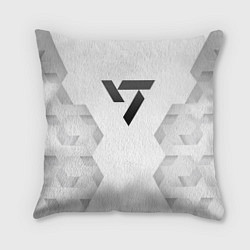 Подушка квадратная Seventeen white poly, цвет: 3D-принт