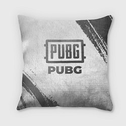 Подушка квадратная PUBG - white gradient, цвет: 3D-принт