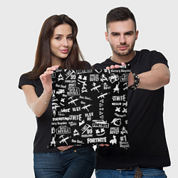 Подушка квадратная Черно белые логотипы игр, цвет: 3D-принт — фото 2