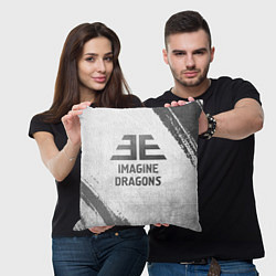 Подушка квадратная Imagine Dragons - white gradient, цвет: 3D-принт — фото 2