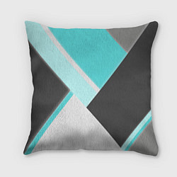 Подушка квадратная Color black blue, цвет: 3D-принт