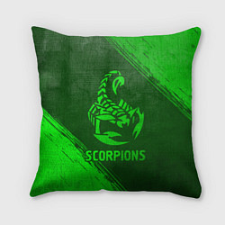 Подушка квадратная Scorpions - green gradient