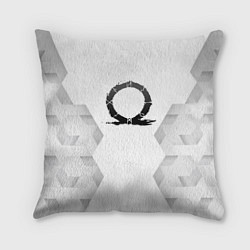 Подушка квадратная God of War white poly, цвет: 3D-принт