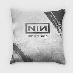 Подушка квадратная Nine Inch Nails - white gradient, цвет: 3D-принт