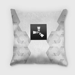 Подушка квадратная Rust white poly, цвет: 3D-принт