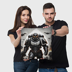 Подушка квадратная Warhammer 40k космодесант, цвет: 3D-принт — фото 2
